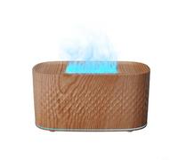 Glewi Essential Oil Diffuser and Humidifier 160ml with 2 Spray Modes, 7 Color LED Night Lights, Auto Shut-Off Safety, Compact PP/ABS Wood Grain Design