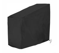 Glewi Exercise Bike Cover Waterproof 210D Oxford Dust Protector with Windproof Rope for Upright Indoor Cycling Station Black 49x23x58