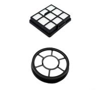 Glewi Filter Set Compatible with for Redmond RV-C335 Multicyclone Vacuum Cleaner Cylinder Canister Replacement Parts Black White(1 Set)