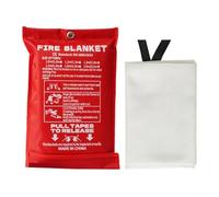 Glewi Fire Blanket Fiberglass 1m, Quick Unfolding for Kitchen Oil Electrical Fires Reusable Safety Cover(1)