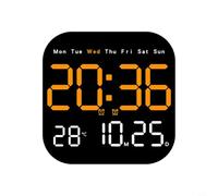 Glewi for Digital Wall Clock With Remote Control Temperature Display Alarm Date Countdown Timer Adjustable Brightness Desktop Or Hanging