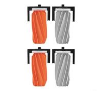 Glewi For for DJI for ROMO Roller Brush with Bristles and Rubber Fins, Compatible with for ROMO P A S Robot Vacuum(2 Pairs)