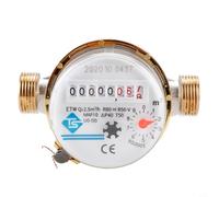 Glewi for Smart Home Mechanical Cold Water Meter with Digital Display DN15 ABS Copper Housing for Accurate Residential and Commercial Flow(DN15)