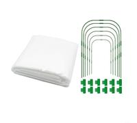 Glewi Green Garden Netting Kit with Hoops 3x9m Fine Mesh Bird Barrier for Vegetable Flower Fruit Protection Raised Bed Greenhouse Cover Set