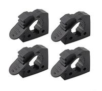 Glewi Heavy Duty Rubber Clamp for 3-4CM Pipe, Quick Snap Fastener for Off-Road Luggage Rack Shovel Holder, Secure Grip Black 4-Pack