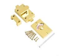 Glewi Indicator Bolt Lock For Bathroom Toilet Door With Vacant Engaged Privacy Function, Satin Brass,85 X 38 X 13Mm(Gold)