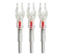 Glewi LED Glow Nocks 4.2mm Inner Diameter, Auto-Light Arrow Tail for Compound and Recurve Bows, PE Material, 3pcs Multi-Color Set(4.2 red)