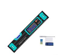 Glewi Level, Digital Angle Finder with LED Backlight, Auto Flip, Magnetic Base for Metal, for Zero Reset, Thickened Ruler Body, 30cm