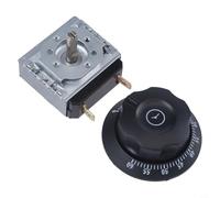 Glewi Mechanical Timer Switch 30/60/90/120 Min With For Microwave Oven Rice Cooker Steamers 16A 250V Metal Plastic Knob Control High Temp Resistant Co(60min)