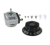 Glewi Mechanical Timer Switch 30/60/90/120 Min With For Microwave Oven Rice Cooker Steamers 16A 250V Metal Plastic Knob Control High Temp Resistant Co(120min)