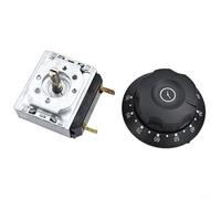 Glewi Mechanical Timer Switch 30/60/90/120 Min With For Microwave Oven Rice Cooker Steamers 16A 250V Metal Plastic Knob Control High Temp Resistant Co(90min)