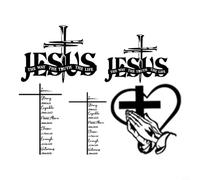 Glewi Metal Christian Wall Art, Praying Hands Cross Decor with Scripture, Inspirational Home & Garden Sign for Living Room Bedroom Entryway(D)