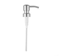 Glewi Metal Soap Pump Replacement Head, 28/400 Thread Liquid Lotion Dispenser for DIY Jars, Anti-Leak Gasket, Silver(Silver)