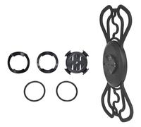 Glewi Phone Holder for Garmin Bike Computer Mount Nylon Silicone 4.7-6.9 Inch Shock Absorb Strap Fixation Road MTB Handlebar Black Kit(B)