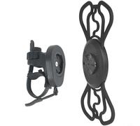 Glewi Phone Holder for Garmin Bike Computer Mount Nylon Silicone 4.7-6.9 Inch Shock Absorb Strap Fixation Road MTB Handlebar Black Kit(C)