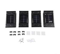 Glewi Plastic Solar Garden Lanterns Black Weatherproof(Warm Light)