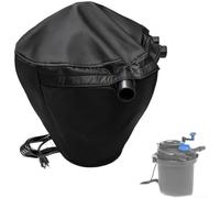 Glewi Pond Pump Filter Bag Heavy Duty Mesh Cover for Water Gardens - Weatherproof Debris Shield for Koi Carp Systems Includes Fixing Pegs 31x31x40cm(420D)