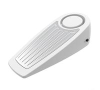 Glewi Portable 130dB Alarm Door Stop with Non-Slip Rubber Base, Battery Operated Security for Travel, Bedroom, Apartment and Hotel Entry(White)