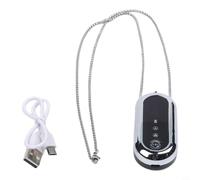 Glewi Portable Air Purifier with Negative Ion Generator, Compact ABS Design for Travel Camping Hiking, Fast Fresh Air Cleaner 80x35x23mm(Silver)