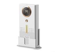 Glewi Portable USB Air Purifier with Aroma Diffuser, Silent Formaldehyde Remover for Car and Office, Compact C1 Unit in White(White + Gold)