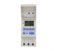Glewi Programmable Electronic Switch THC15A Digital Timer 16 Groups Daily Weekly Cycle LCD Display 30A Relay for Street Lights(220V)