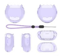 Glewi Protective Case for Tamagotchi Paradise, PC Shell with Lanyard, Drop-Proof Cover with Button for Access, Compact Fit for Electronic Pet, Blue(purple)