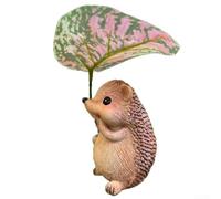 Glewi Realistic Hedgehog Resin Figurine 17cm Hand-Painted