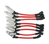 Glewi Red 8PCS Ignition Wire Kit for Chevy for Buick for GMC, Heavy Duty Spark Cables M8-48322 48322 7831, 8mm 10mm Replacement Set(8mm)
