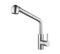 Glewi Retractable Kitchen Faucet 304 Stainless Steel Pull-Out Sprayer Adjustable Flow Modern Design Easy Install Sink Mixer Tap