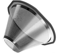 Glewi Reusable Stainless Steel Coffee Filter for Kalita Wave 185, 304 Mesh Dripper Basket, Dishwasher Safe Metal Cone Filter for Home Brewing