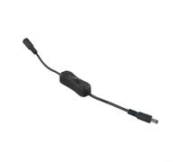 Glewi Rocker Switch Extension Cord DC 5.5x2.1mm Inline On Off for Appliance USB Fan Driving Recorder DIY Projects 30cm