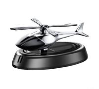 Glewi Rotating Simulation Wheel Solar Aroma Diffuser for Car, Airplane Ornament with Essential Oil Holder, Auto Fragrance Dispenser(Gray)
