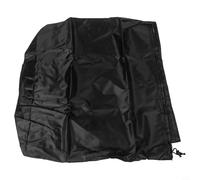 Glewi Round BBQ Grill Cover 77x58cm 210D Oxford Waterproof UV Resistant Windproof Dust Guard for Outdoor Barbecue Stove Protection Black