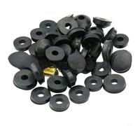Glewi Rubber Faucet Washers Kit 106 Pieces Leak Resistant Assorted Sizes Easy Installation for Shower Head Tap Repair Black
