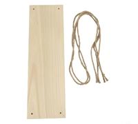 Glewi Rustic Hanging Shelves for Wall, Recycled Wood Swing Display Rack with Hooks, Boho Floating Shelf for Bedroom Living Room Decor, Natural Finish (2)
