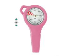 Glewi Scuba Diving Residual Pressure Gauge 0-350Bar Rotatable Luminous for Dial Metal Case 7/16-20UNF Thread For Cylinder Tank Safety(pink)