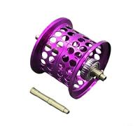 Glewi Short Microcast Spool For for Daiwa 26 for 80 Baitcasting Reel With Top Rod Metal 6.5g Weight Black Red Purple Silver Pink Gold(Semi-porcelain purple)