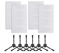 Glewi Side Brush And Filter Kit For Tapo-RV30-Max For Plus RV20, 4 Filters 6 Brushes, Snap-on Design For Corner Cleaning