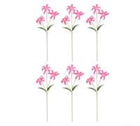 Glewi Silk Peonies Alternative Artificial Calla Lily Bunch 6pcs Faux White Lilies Look for Hotel Decoration Kitchen Dining Table 60cm(dark pink)