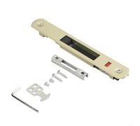 Glewi Single Side Hook Lock For Glass Sliding Doors Stainless Steel Strip Latch Moisture Proof Install Improvement 198x28mm Silver(yellow)