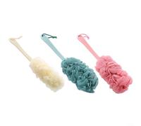 Glewi Soft Mesh Long Handled Back Scrubber Shower Brush, for Gentle Skin Cleansing, Bath Sponge with Hanging Storage Loop, Bathroom Accessory(3)