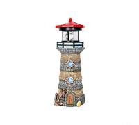 Glewi Solar Rotating Lighthouse Garden Light LED Waterproof Outdoor Decor