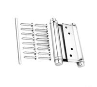 Glewi Stainless Steel Double Action Spring Hinge, Self Closing Saloon Door Hardware with Adjustable Tension for 0.78-1.2 Inch Thick Doors,(4-inch 1pc)