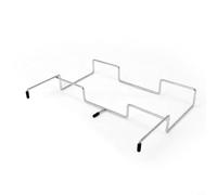 Glewi Stainless Steel Garbage Bag Holder, Foldable Camping Trash Rack for Kitchen Cabinet Door, Under Sink Storage Stand, Silver