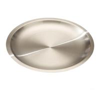 Glewi Stainless Steel Serving Plates, Round BBQ Tray for Steaks Desserts, Rust Resistant Dish for Home Party Restaurant, 23/26/30cm(23cm)