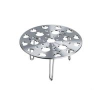 Glewi Stainless Steel Steamer Rack with Removable Legs for Pots Pans Woks, Adjustable Steam Tray Basket for Dumplings Eggs Cooking, Silver(13.5CM Silver)