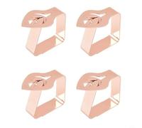 Glewi Stainless Steel Tablecloth Clips Leaf Shaped Non Slip Holders for Home Wedding Party Silver Gold Rose Gold 4(C)