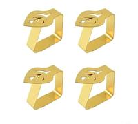 Glewi Stainless Steel Tablecloth Clips Leaf Shaped Non Slip Holders for Home Wedding Party Silver Gold Rose Gold 4(B)