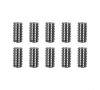 Glewi Stainless Steel Threaded Insert Reducer M6x1.0 to M8x1.25, 15mm Length Male-Female Nut Adapter for Machinery Repair, 10pcs