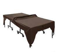 Glewi Table Tennis Table Cover 280x153x73cm, Waterproof 190T/210D Oxford Dustproof Protector for Indoor Outdoor Use, Brown(210D)